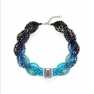 Swarovski Player necklace black and shades of blue